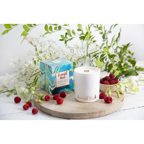 Wood Wick Soy Candle 50hr+ Vanilla Skies