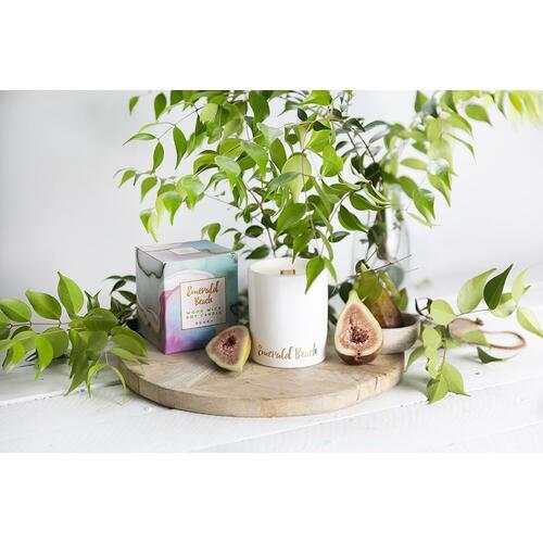 Wood Wick Soy Candle 50hr+ Wild Fig by Emerald Beach Candles