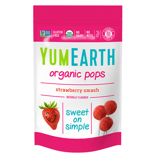 Organic Pops (Pink) Strawberry Smash 14 Pops by Yum Earth