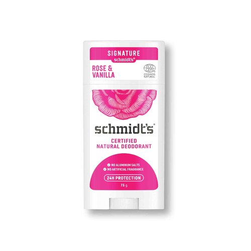 Schmidts Deodorant Stick Rose + Vanilla (75g)