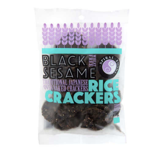 Black Sesame CRACKERS 75g by Spiral Foods