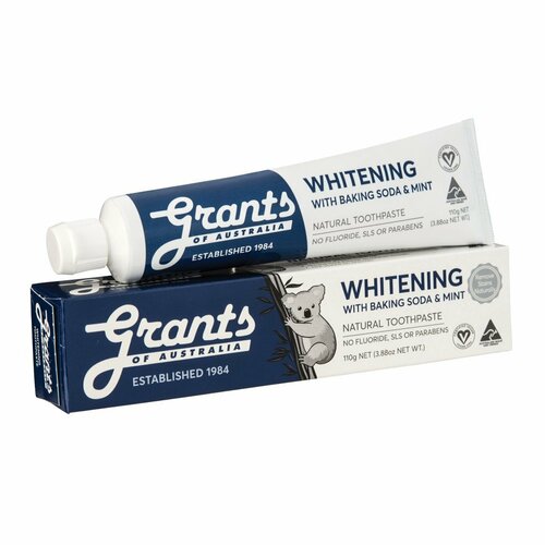 Whitening with Baking Soda & MInt Natural Toothpaste 110g by Grants of Australia