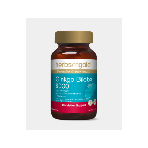 GINKGO BILOBA 6000 60VC by Herbs of Gold