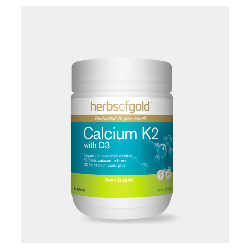 Calcium K2 With D3 180T by Herbs of Gold