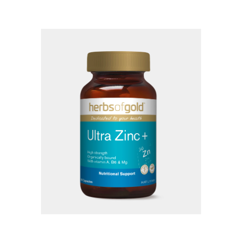 ULTRA ZINC+ 60VC by Herbs of Gold