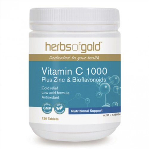 Vitamin C 1000 Plus 120 Tab by Herbs of Gold