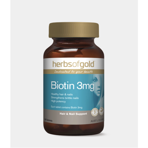BIOTIN 3MG 60 Tablets by Herbs of Gold