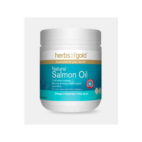 NATURAL SALMON OIL 200 Caps by Herbs of Gold