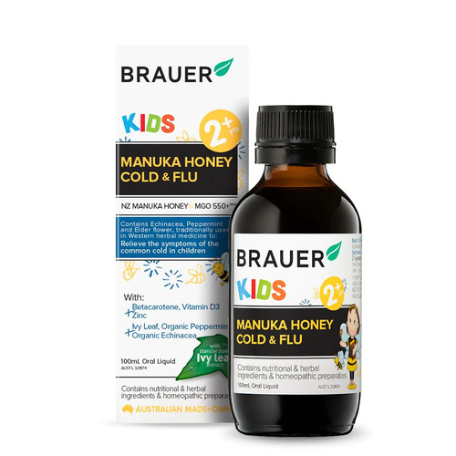 Kids Manuka Honey Cold & Flu 100ml by Brauer