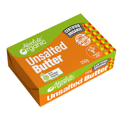 Unsalted Butter Certified Organic 250g