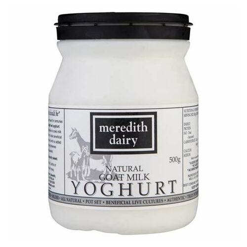 Meredith Dairy Goat Milk Yoghurt Black Lid 500g by MEREDITH DAIRY