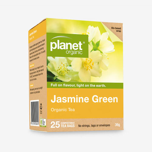 Jasmine Green 25 Tea Bags by Planet Organic