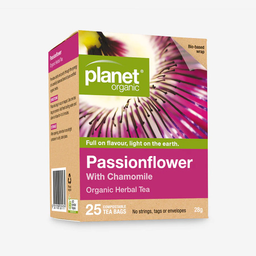 Passionflower & Chamomile 25 Tea Bags by Planet Organic
