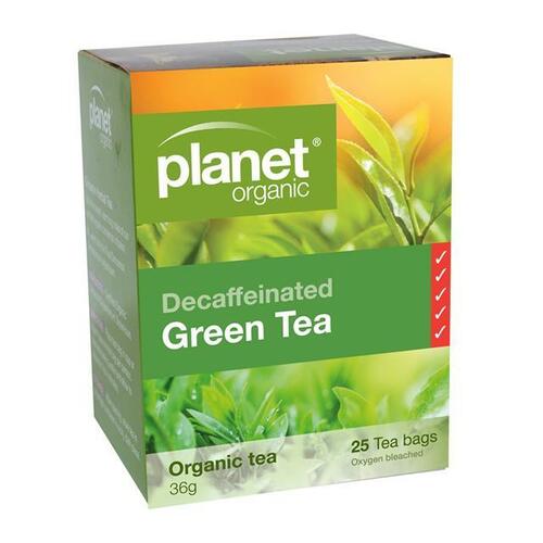 Green Tea Decaffeinated 25 Tea Bags by Planet Organic