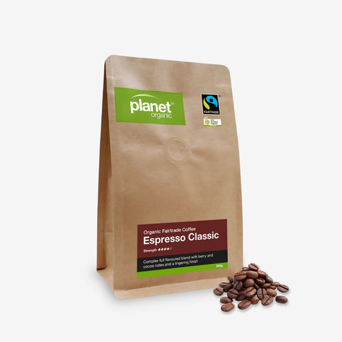 Planet Organic Espresso Classic Whole Bean 250g