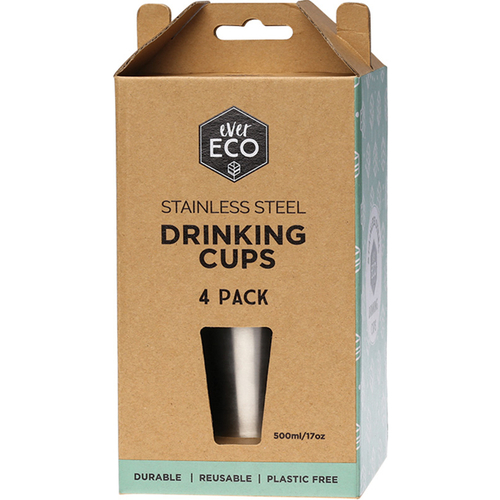 Stainless Steel Drinking Cups 4 Pack