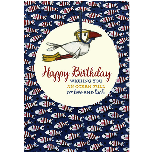 Happy Birthday wishing you an ocean full of love & luck GIFT CARD