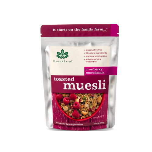 Toasted Muesli Cranberry 500g by Brookfarm