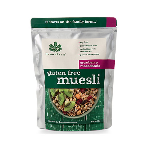 Gluten Free Muesli Cranberry 350g by Brookfarm