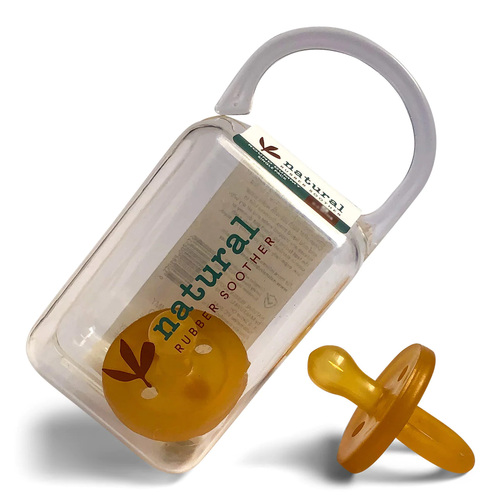  Natural Round Rubber Soother - Large (6 months +) by MakeUwell