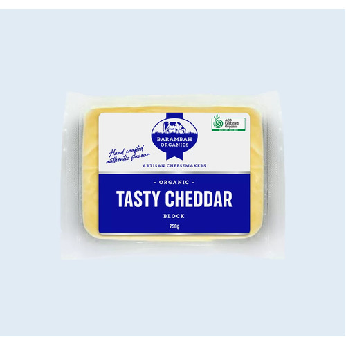 Tasty Cheddar Block 250g by BARAMBAH ORGANICS