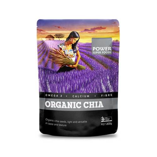 Organic Chia Seeds 200g by Power Super Foods