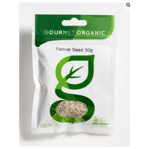 Gourmet Organic herbs Fennel Seed 30g by Gourmet Organic