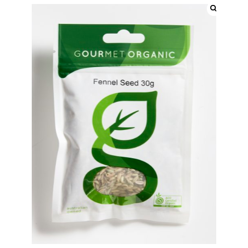 Gourmet Organic herbs Fennel Seed 30g