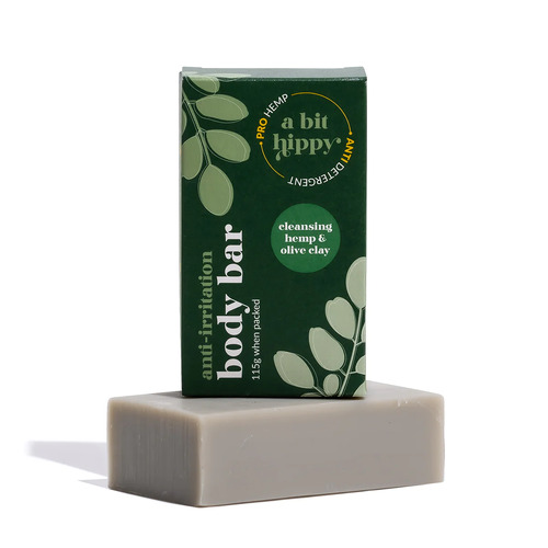 Cleansing Hemp & Olive Body Bar 115g  by A Bit Hippy 