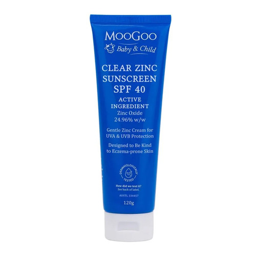 Moo Goo Baby & Child Clear Zinc Sunscreen SPF 40 120g by MooGoo Skin Care