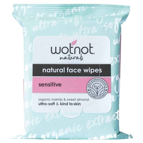 WOTNOT Facial Wipes Sensitive x25 by WOTNOT