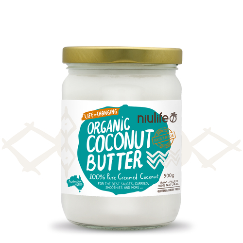 Coconut Butter - Certified Organic - 500g Glass Jar by Niulife