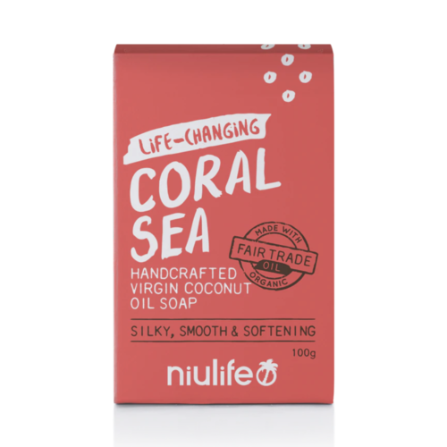 NIULIFE Coconut Oil Soap Coral Sea 100g by Niulife