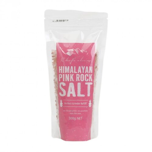 Pink Rock Salt Standing Pouch 300g by Chef's Choice