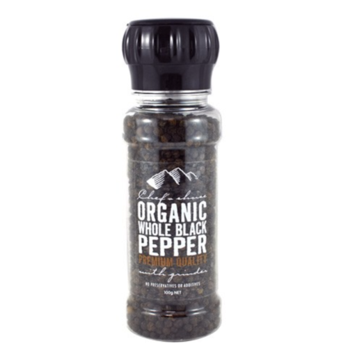 Organic Black Pepper with Grinder 110g