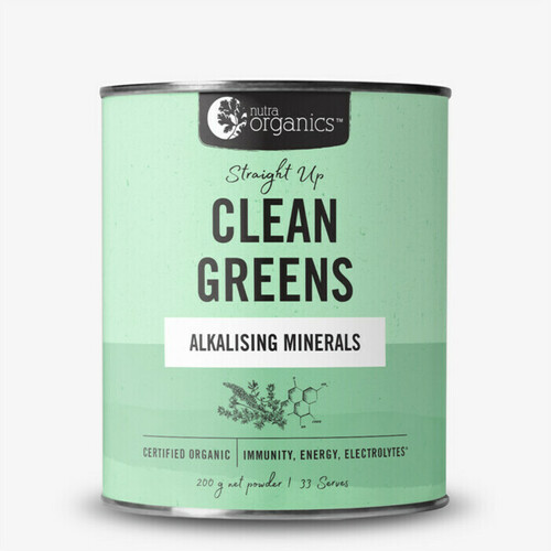 Clean Greens - Alkalise | Detox | Cleanse 200g (33 Serves) by Nutra Organics