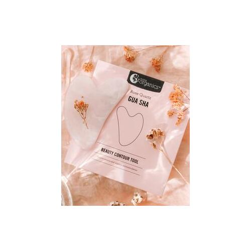 Rose Quartz Gua Sha Beauty Contour Tool by Nutra Organics