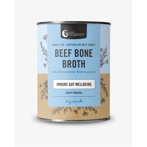 Beef Bone Broth Powder Hearty Original Flavour - 125g by Nutra Organics