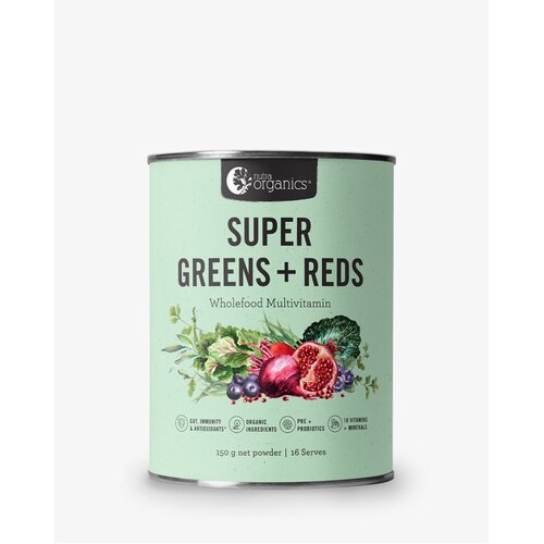 Greens + Reds Powder 150g  by Nutra Organics