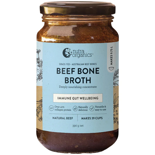 Beef Bone Broth Concentrate 390g Natural  by Nutra Organics