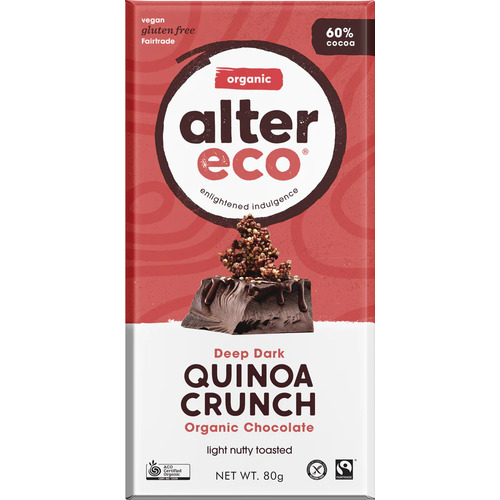 Choc Dark Quinoa Crunch 80g