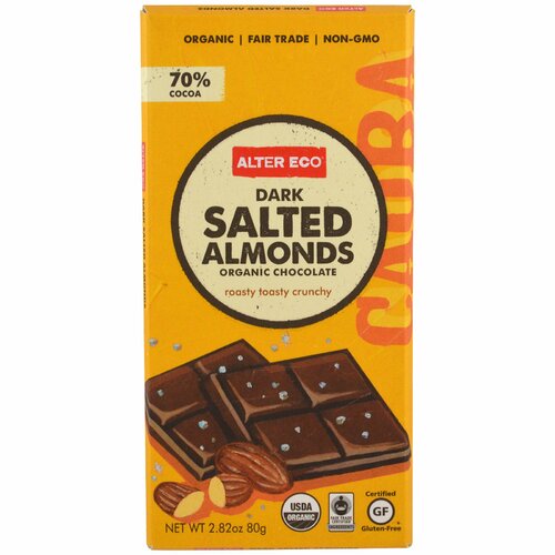 ALTER ECO Choc Dark Salted Almonds 80g