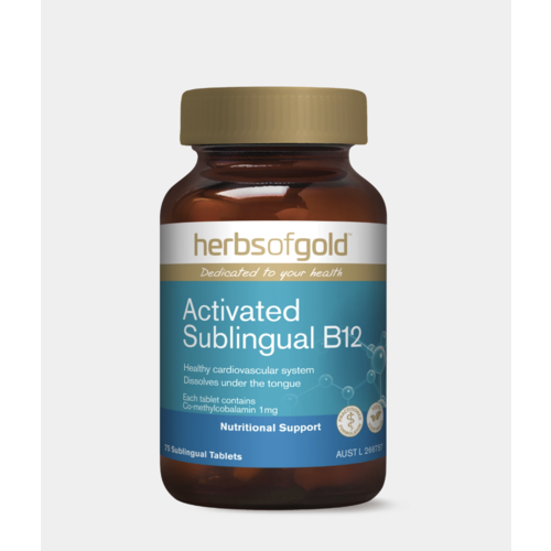 ACTIVATED SUBLINGUAL B12 75t by Herbs of Gold