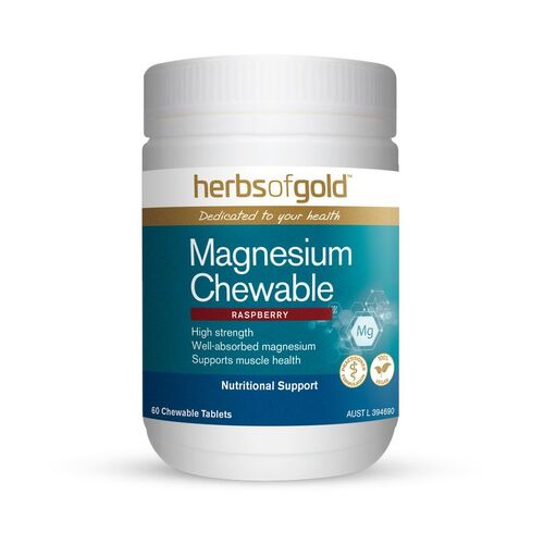 Magnesium Chewable 60's by Herbs of Gold