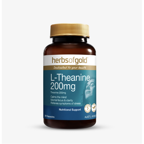 L-Theanine 200mg 30 Caps  by Herbs of Gold