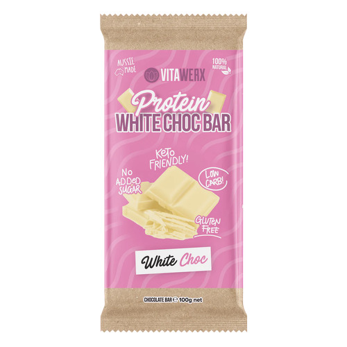 Protein White Chocolate Bar (100g) by VITAWERX