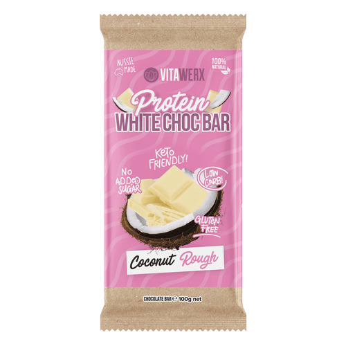 Protein White Chocolate Coconut Rough Bar (100g)