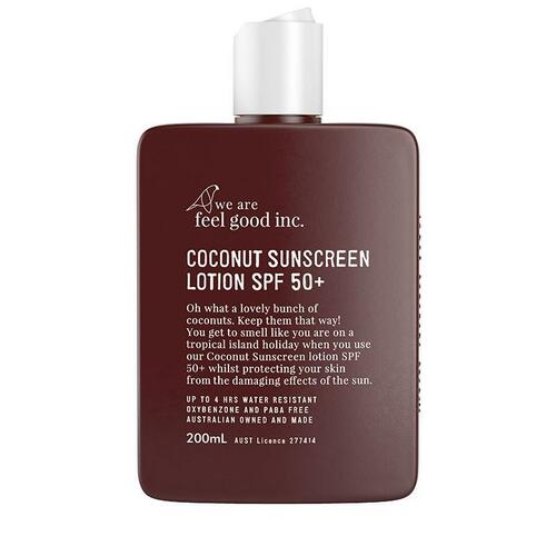 Coconut Sunscreen Lotion SPF 50+ 200ml by We are feel good inc.