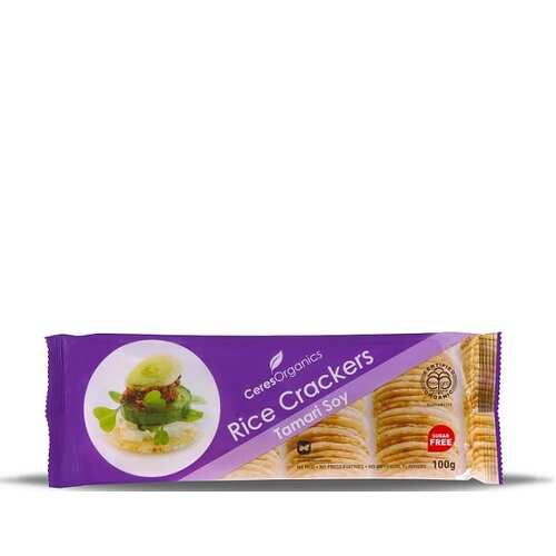 Ceres Organic Rice Crackers - Tamari Soy G/F (100g)