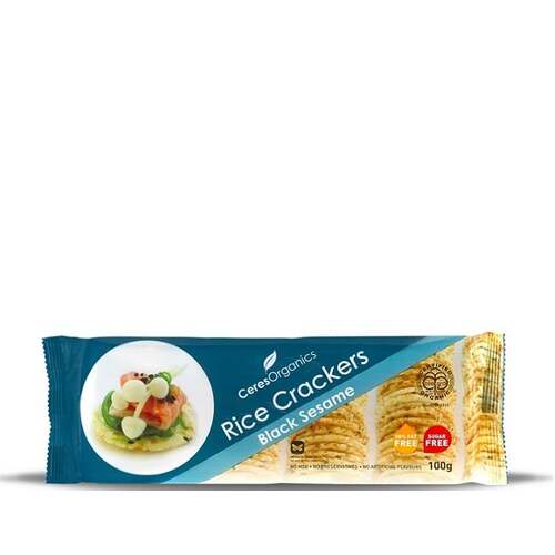 Ceres Organic Rice Crackers - Black Sesame G/F (100g)